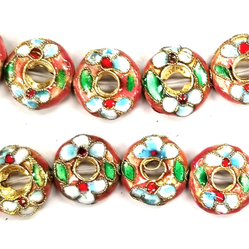ENAMEL DONUT 15MM ORANGE
